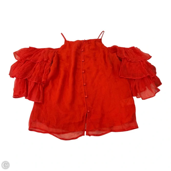 Top Short Sleeve By Maeve In Orange, Size: S
