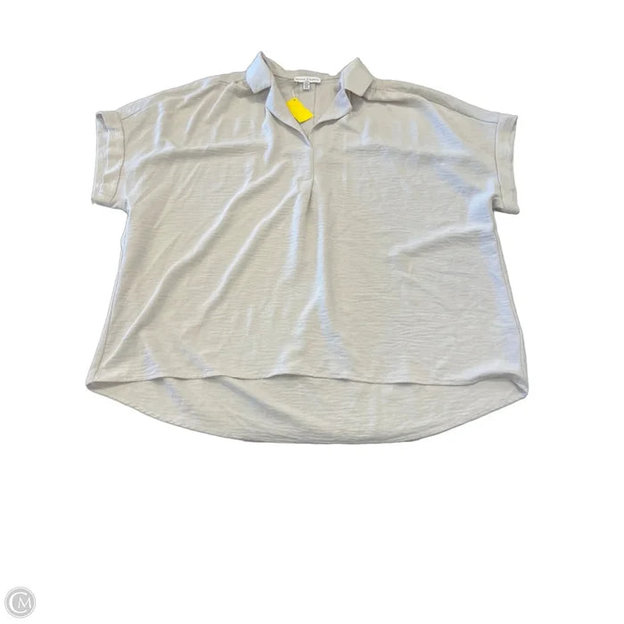 Top Short Sleeve By Maison Damelie In Cream, Size: Xl