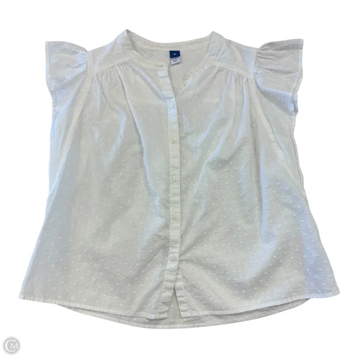 Top Short Sleeve By Old Navy In White, Size: Xs