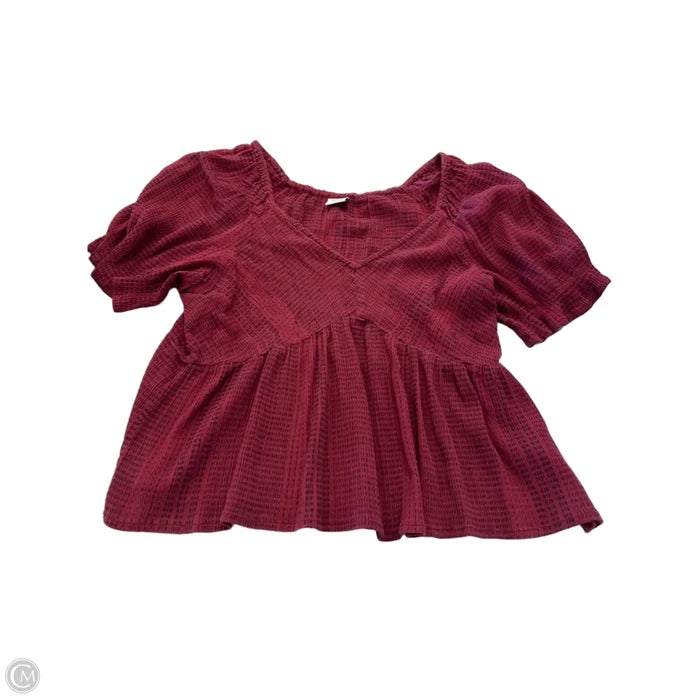 Top Short Sleeve By Patrons Of Peace In Purple, Size: L