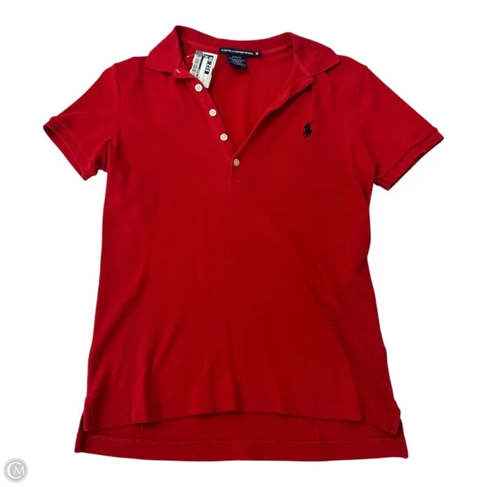 Top Short Sleeve By Ralph Lauren In Red, Size: M