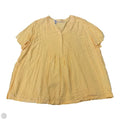 Top Short Sleeve By Soft Surroundings In Yellow, Size: 3x