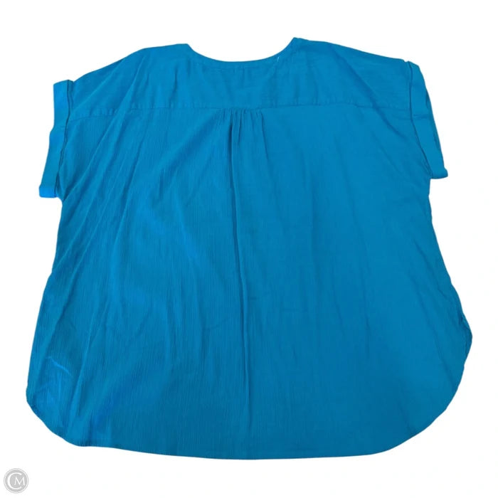 Top Short Sleeve By Talbots In Aqua, Size: 3x