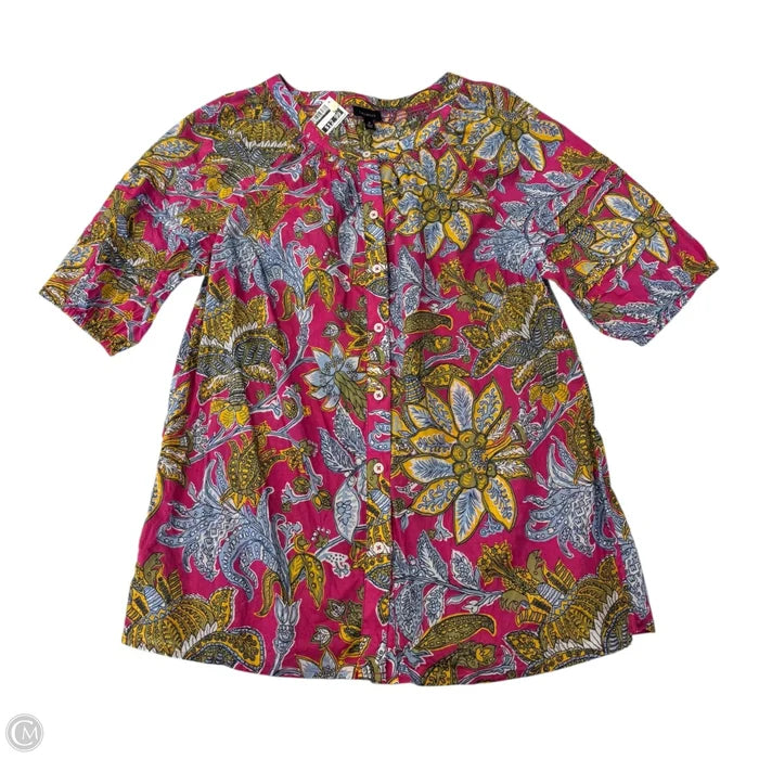 Top Short Sleeve By Talbots In Multi-colored, Size: M