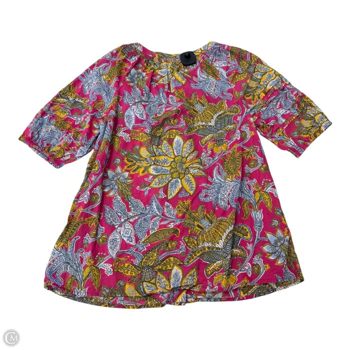 Top Short Sleeve By Talbots In Multi-colored, Size: M