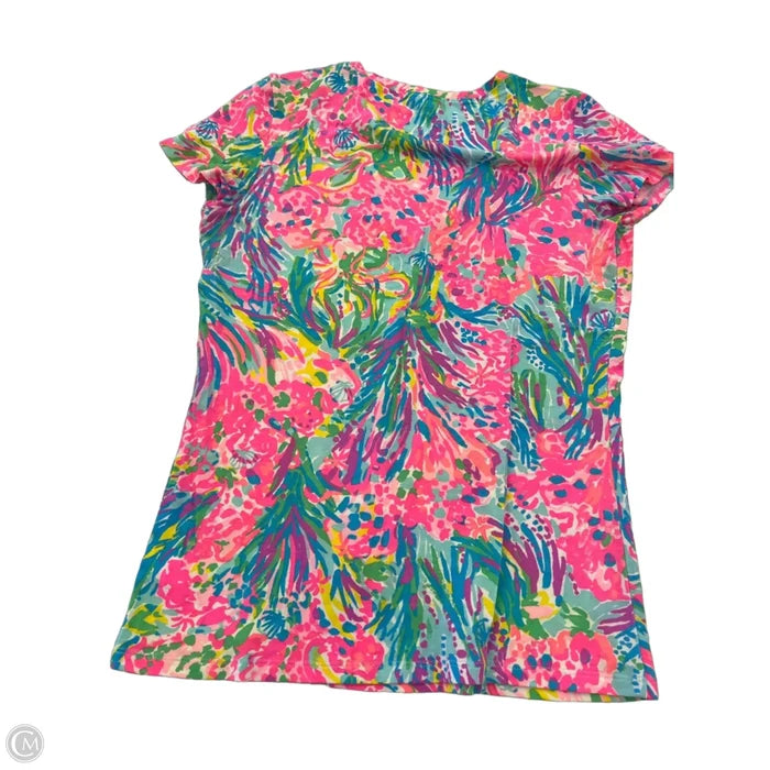 Top Short Sleeve Designer By Lilly Pulitzer In Multi-colored, Size: S