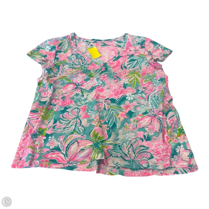 Top Short Sleeve Designer By Lilly Pulitzer In Pink, Size: S