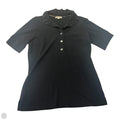 Top Short Sleeve Luxury Designer By Burberry In Black, Size: M