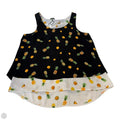 Top Sleeveless By Chenault In Black & Yellow, Size: S