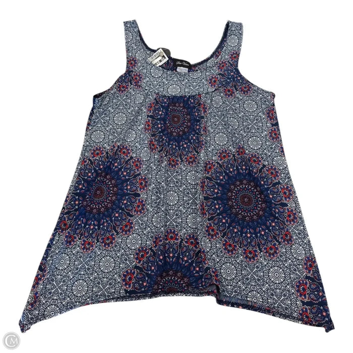 Top Sleeveless By Clothes Mentor In Blue & Red & White, Size: M