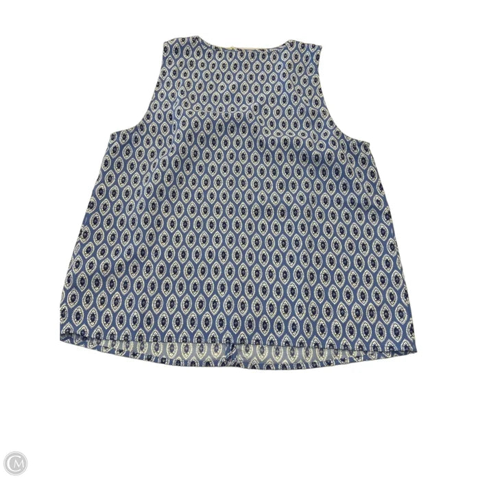 Top Sleeveless By J. Crew In Blue & White, Size: S