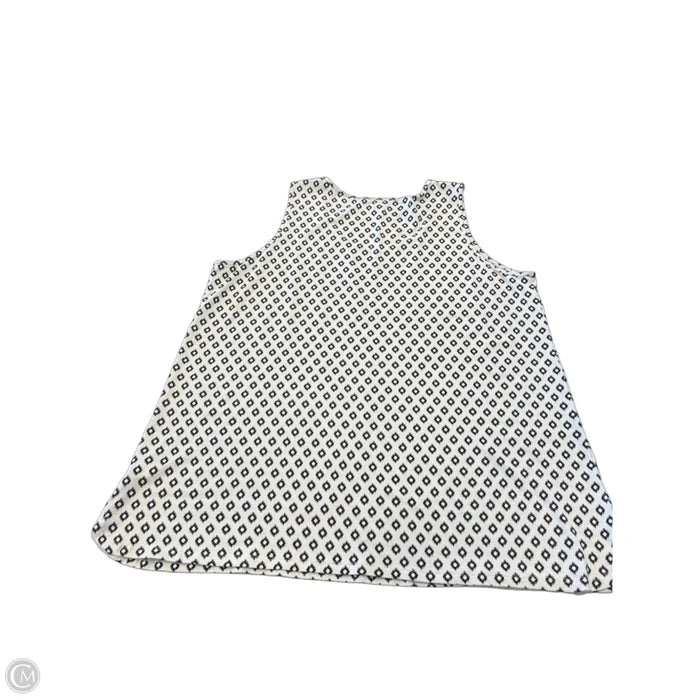 Top Sleeveless By J. Jill In Black & White, Size: L