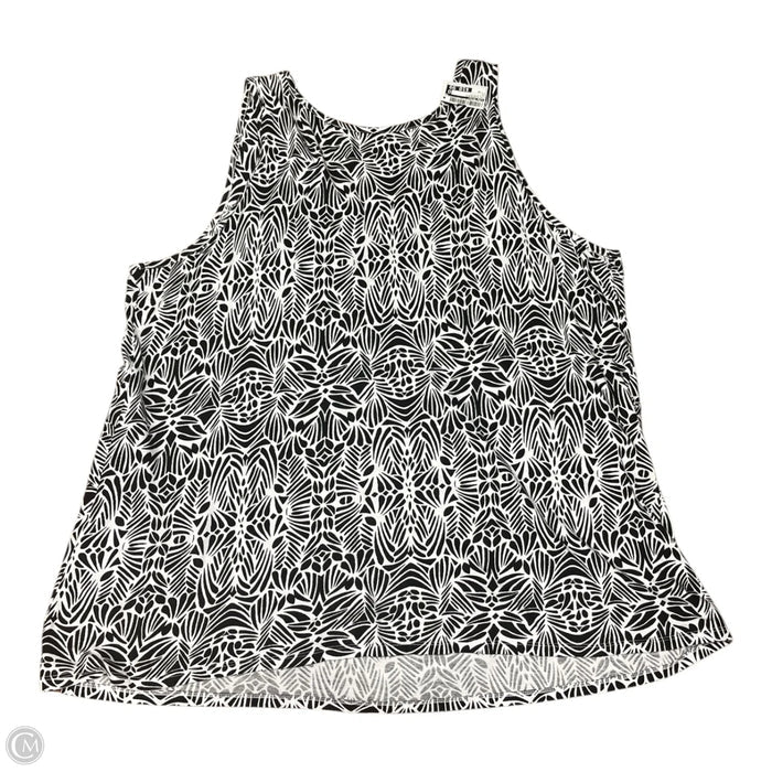 Top Sleeveless By Lane Bryant In Blue & White, Size: 3x