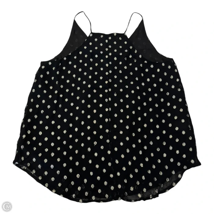 Top Sleeveless By Loft In Black & Gold, Size: Sp