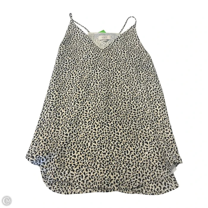 Top Sleeveless By Loft In Leopard Print, Size: S
