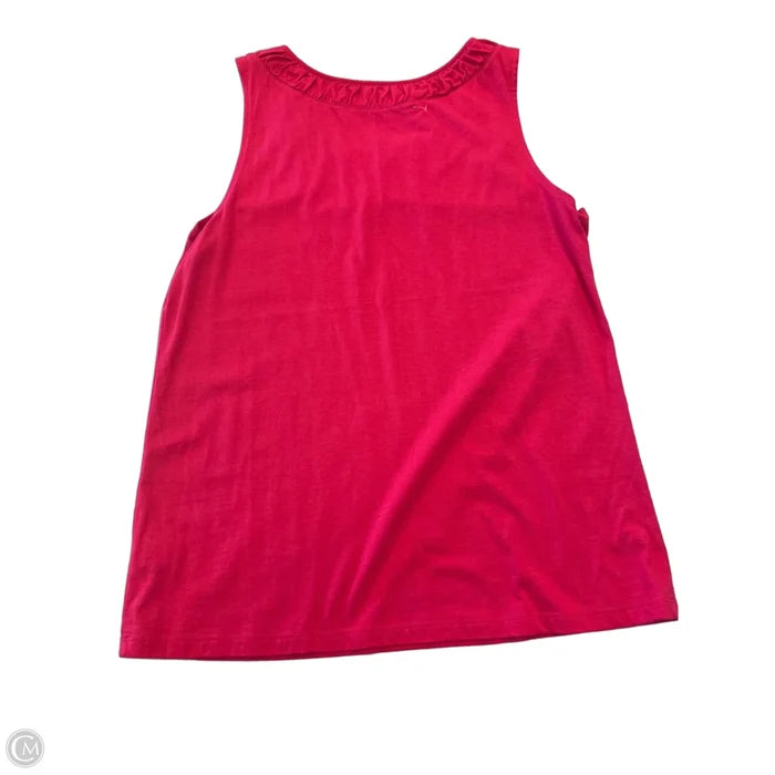 Top Sleeveless By Talbots In Plaid Pattern, Size: M