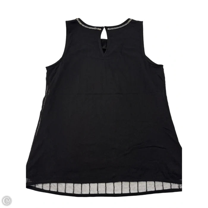 Top Sleeveless By White House Black Market In Black & Silver, Size: Xsp