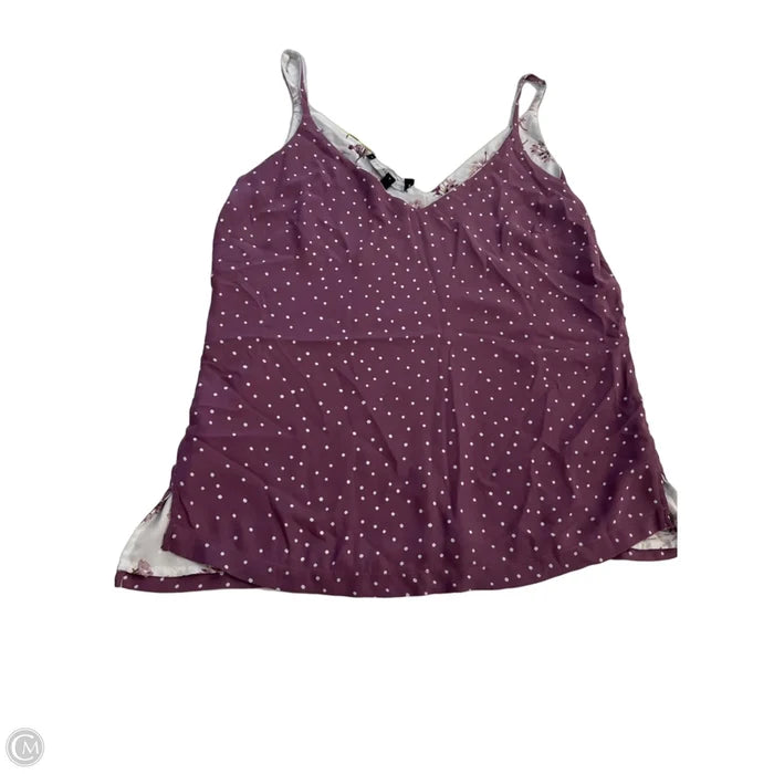 Top Sleeveless By White House Black Market In Purple & White, Size: Xs