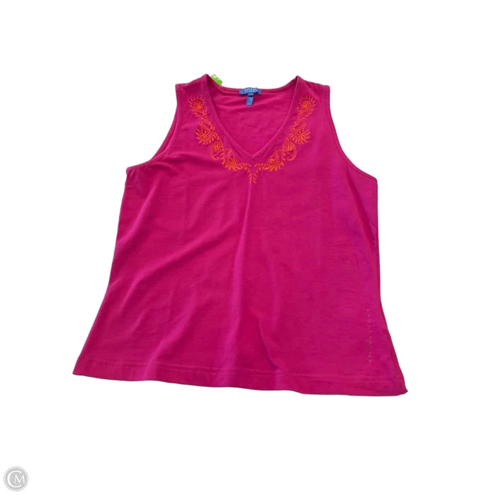 Top Sleeveless Designer By Escada In Pink, Size: L