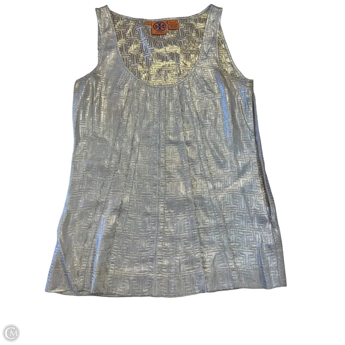Top Sleeveless Designer By Tory Burch In Gold, Size: 0