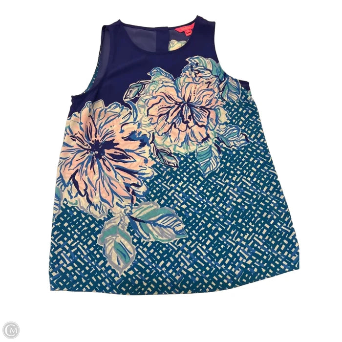 Top Sleeveless Designer By Lilly Pulitzer In Blue & Pink, Size: S