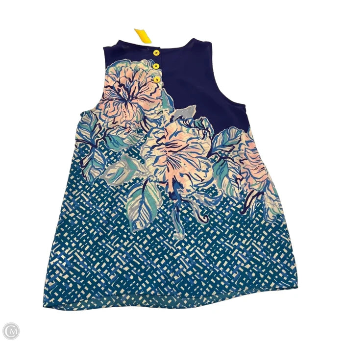Top Sleeveless Designer By Lilly Pulitzer In Blue & Pink, Size: S