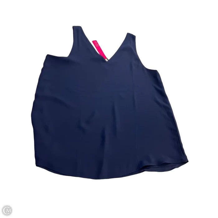 Top Sleeveless Designer By Lilly Pulitzer In Navy, Size: L
