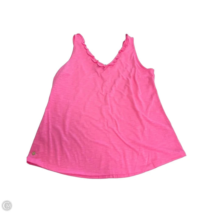 Top Sleeveless Designer By Lilly Pulitzer In Pink, Size: L