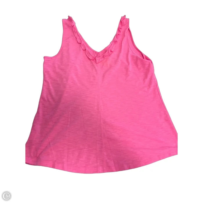 Top Sleeveless Designer By Lilly Pulitzer In Pink, Size: L