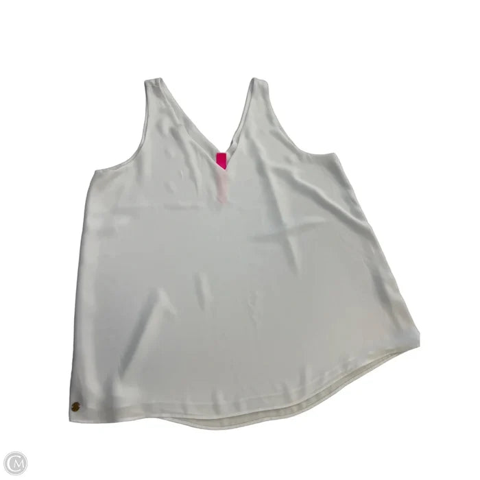 Top Sleeveless Designer By Lilly Pulitzer In White, Size: L
