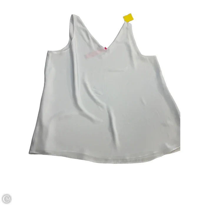 Top Sleeveless Designer By Lilly Pulitzer In White, Size: L