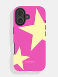 Two Stars Dark Pink & Yellow Ultra Protective iPhone Case Phone Cases Skinnydip London