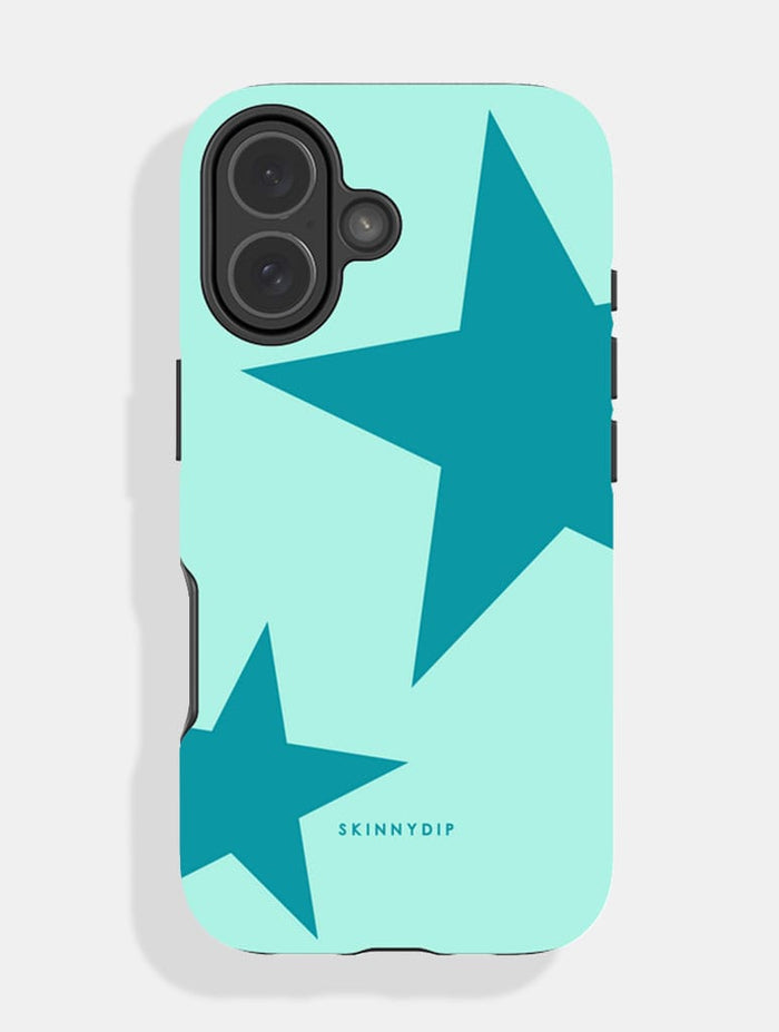 Two Stars Double Turquoise Dark Ultra Protective iPhone Case Phone Cases Skinnydip London