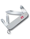 Victorinox Swiss Army Cadet -  Silver Alox, Ribbed - 9 Tools - Engravable - 53042
