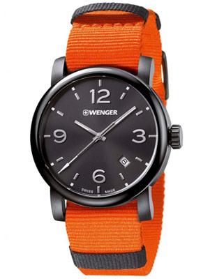 Wenger Mens Urban Metropolitan - Black PVD - Two NATO Strap Set, Orange & Black - 01.1041.131_f8a301a7-5cca-4357-8ffb-e6711674bee8