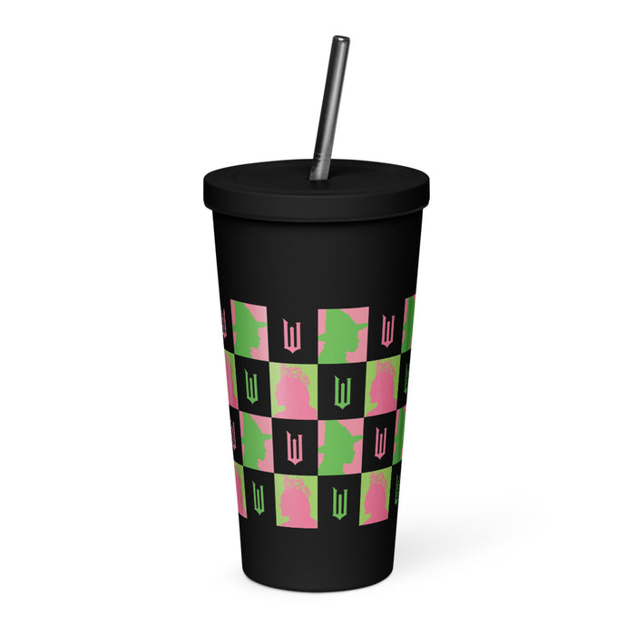 Wicked Elphaba & Glinda Check Insulated Tumbler