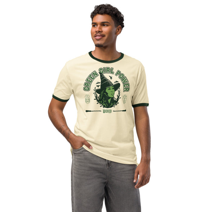 Wicked Ringer T-Shirt Green Girl Power
