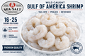 Wild American shrimp, shipped frozen