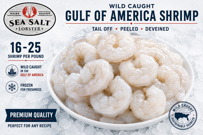 Wild American shrimp, shipped frozen