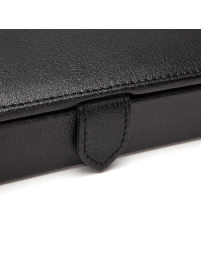 WOLF Blake Cufflink Box - Black Pebble Leather & Purple - 11 Compartments - 3053-28B_d99504b9-d7c4-46c7-8d9b-c2339d5338e4