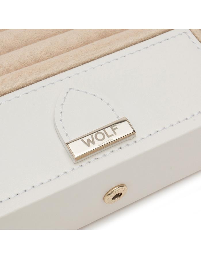 WOLF Marrakesh Safe Deposit Box - Cream - LusterLoc Lining - Gold Accents - 3084-53C
