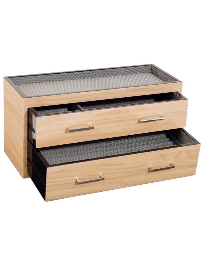 WOLF Meridian Two Drawer Valet, Charging Station & Pen Box - Blonde - 4603-28A_3c202a08-0124-4fd5-a326-7a55f0efd63c