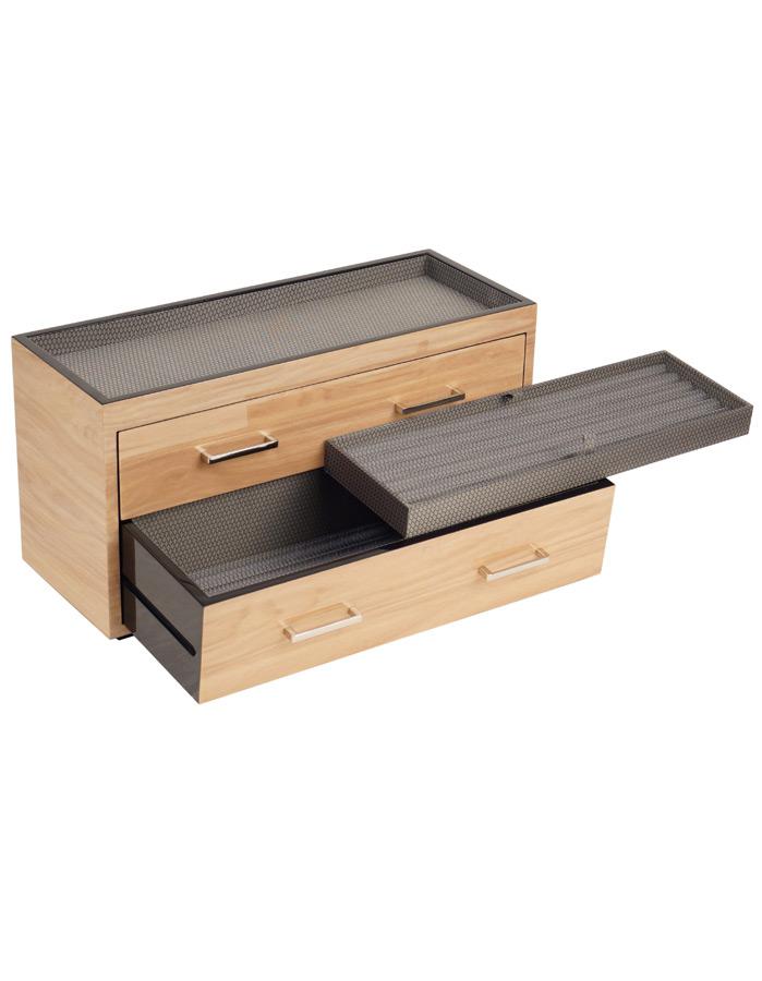WOLF Meridian Two Drawer Valet, Charging Station & Pen Box - Blonde - 4603-28B_479e8b70-a091-4820-85a2-3b55ca870dfe