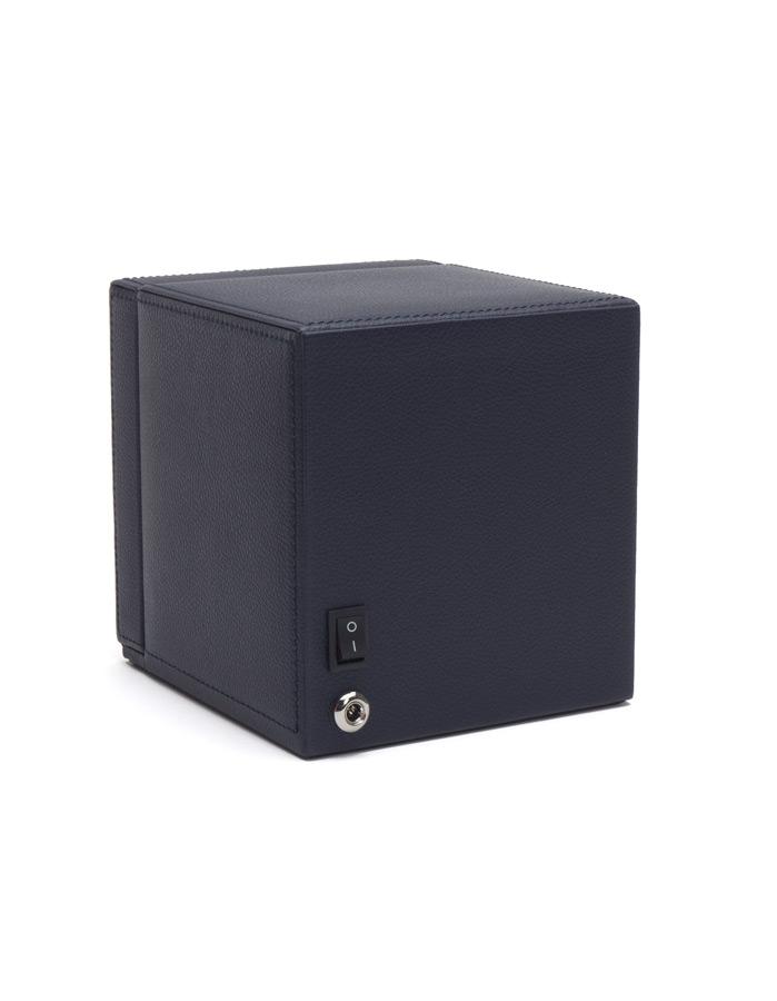 WOLF Single Cub Winder with Cover - Navy Pebble Leather - Module 1.8 Winder - 4611-17B_2c1f909d-1783-47ad-b863-499efa1a91dc