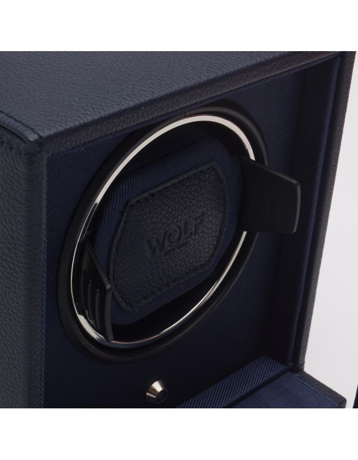 WOLF Single Cub Winder with Cover - Navy Pebble Leather - Module 1.8 Winder - 4611-17C_2f3f8605-fafa-4f0b-8799-5fbea1bda992